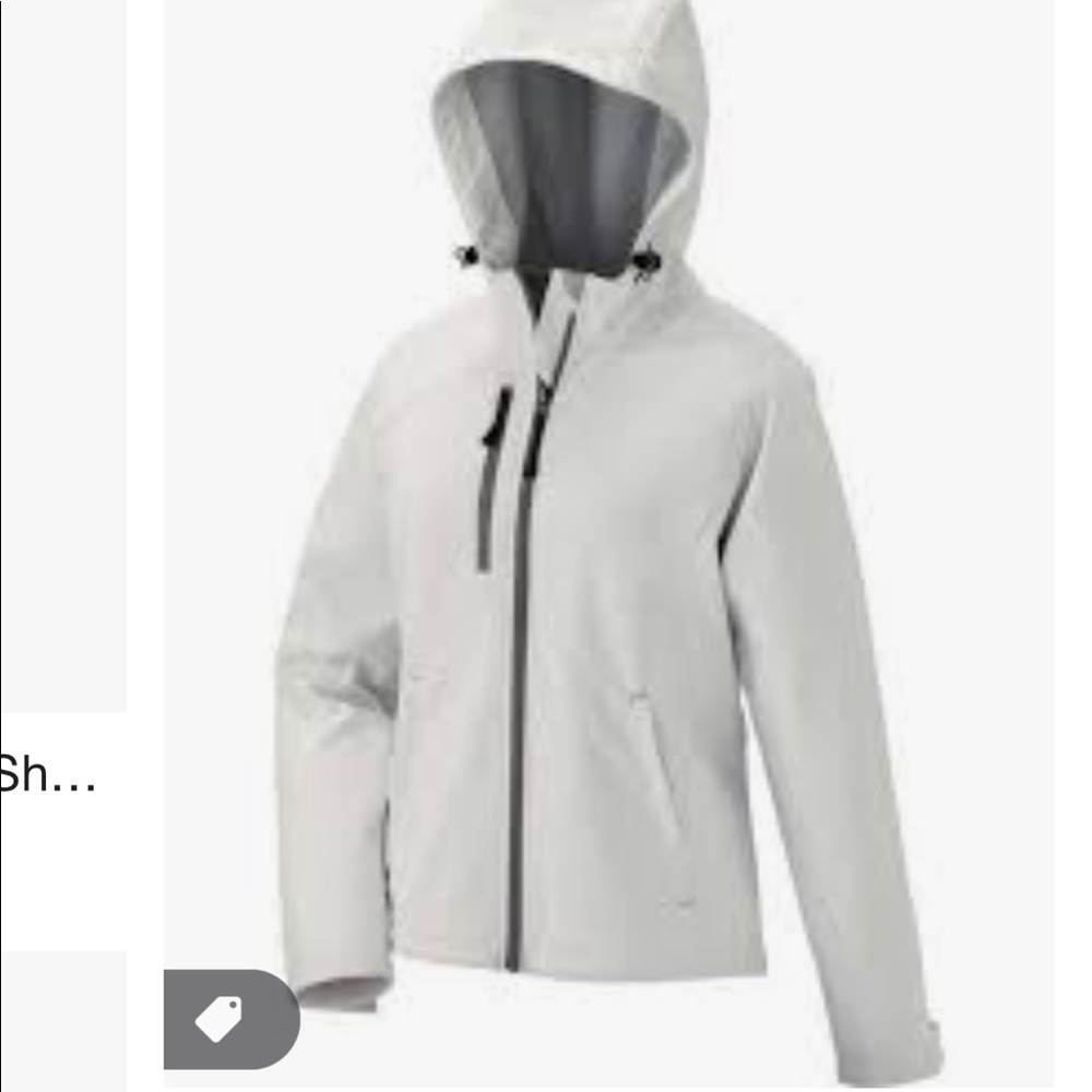 North End ladies’ two-layer fleece bonded soft shell hooded jacket. Size S.